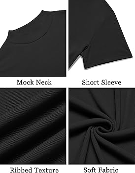 COOFANDY Men's Mock Neck T-Shirt Short Sleeve Casual Basic Tops
